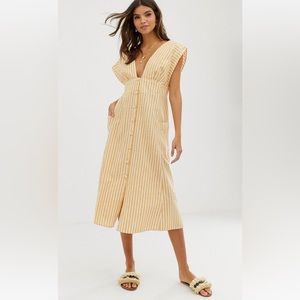 ASOS yellow striped dress